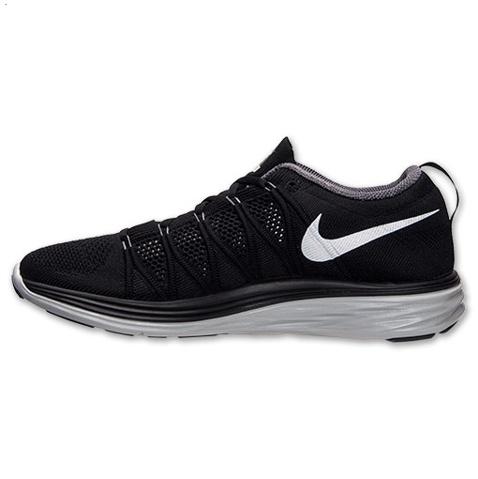 Nike Flyknit Lunar Ii 2 Mens Running Shoes Black White Outlet